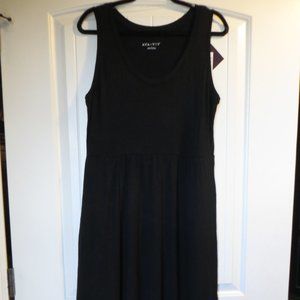 Ava & Viv X Black Sleeveless Size 14W Dress Asymmetrical